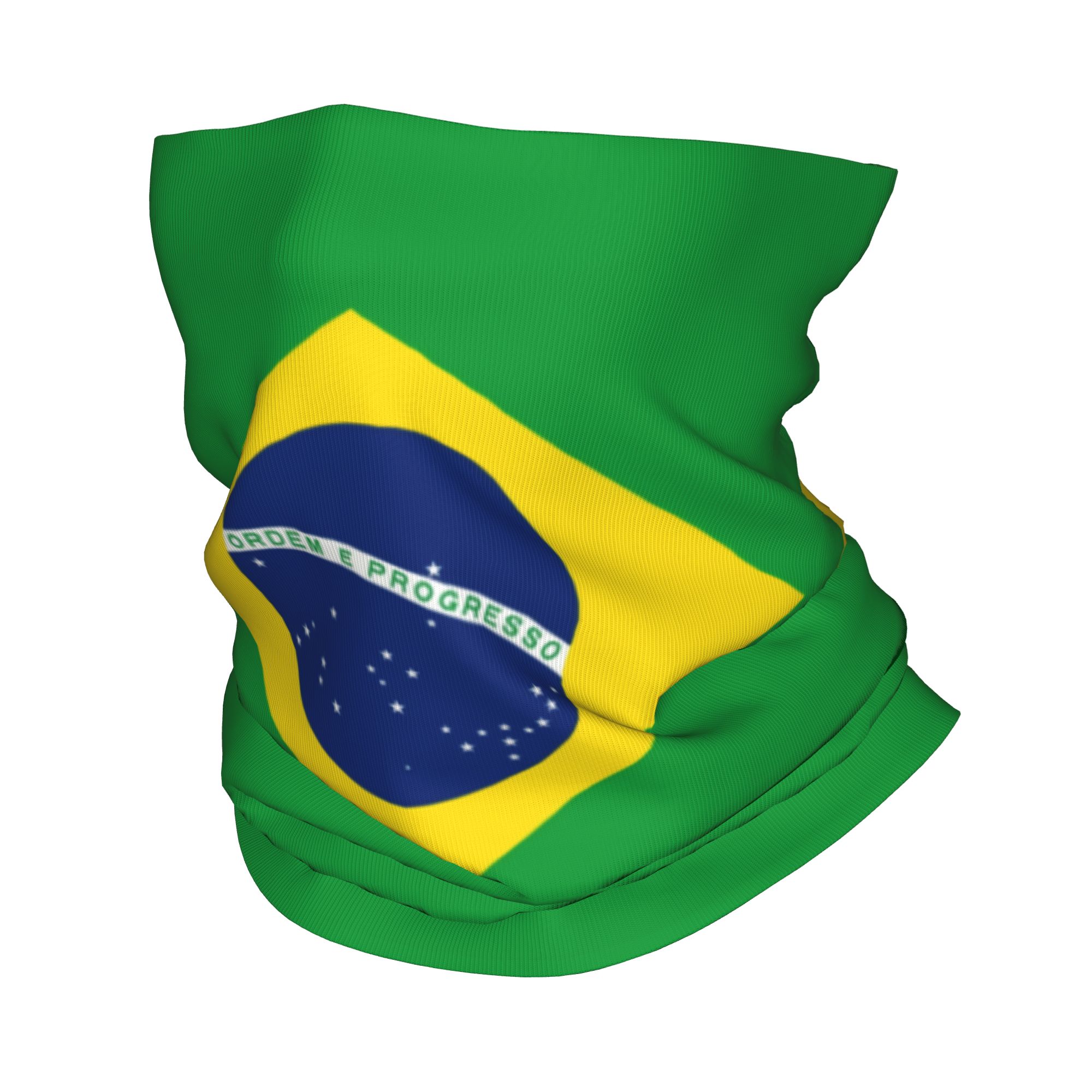 Neck Warmer Tube - Bandana con bandera de Brasil personalizada,