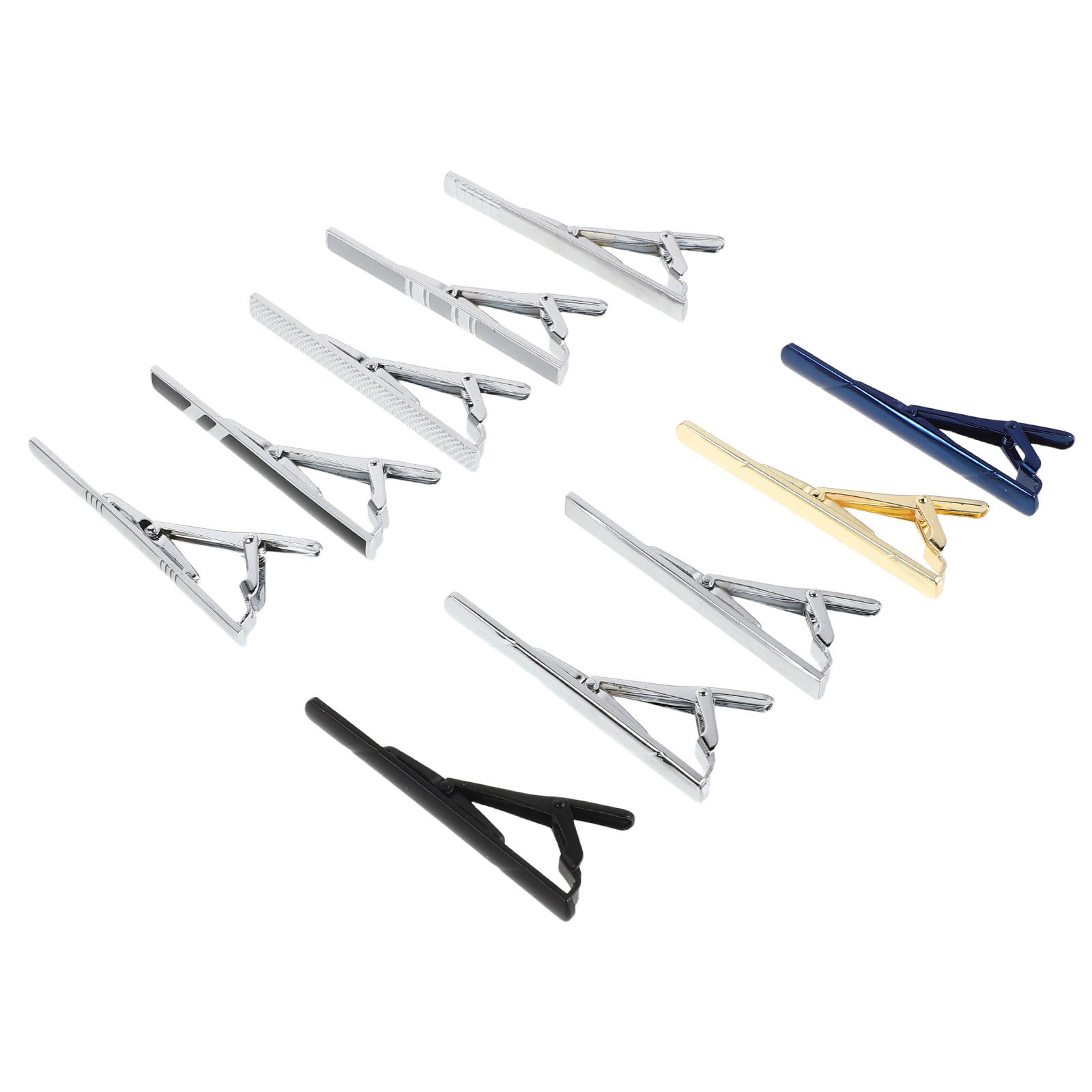 Tie Bar Set Gift - Juego de 10 Pinzas para Corbata,