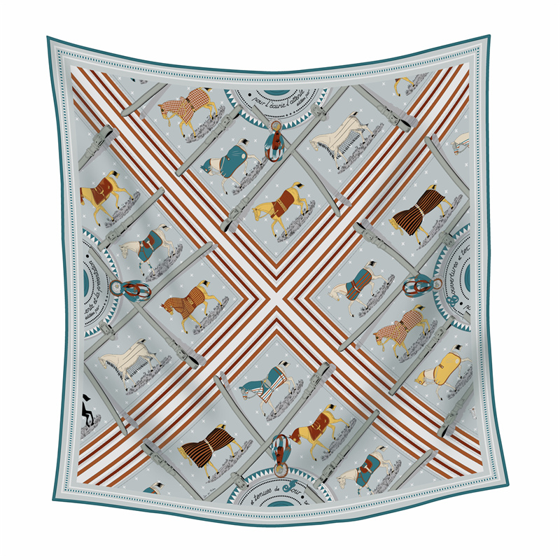 Woven Scarf Blanket - Bufanda de cachemira y seda estampada
