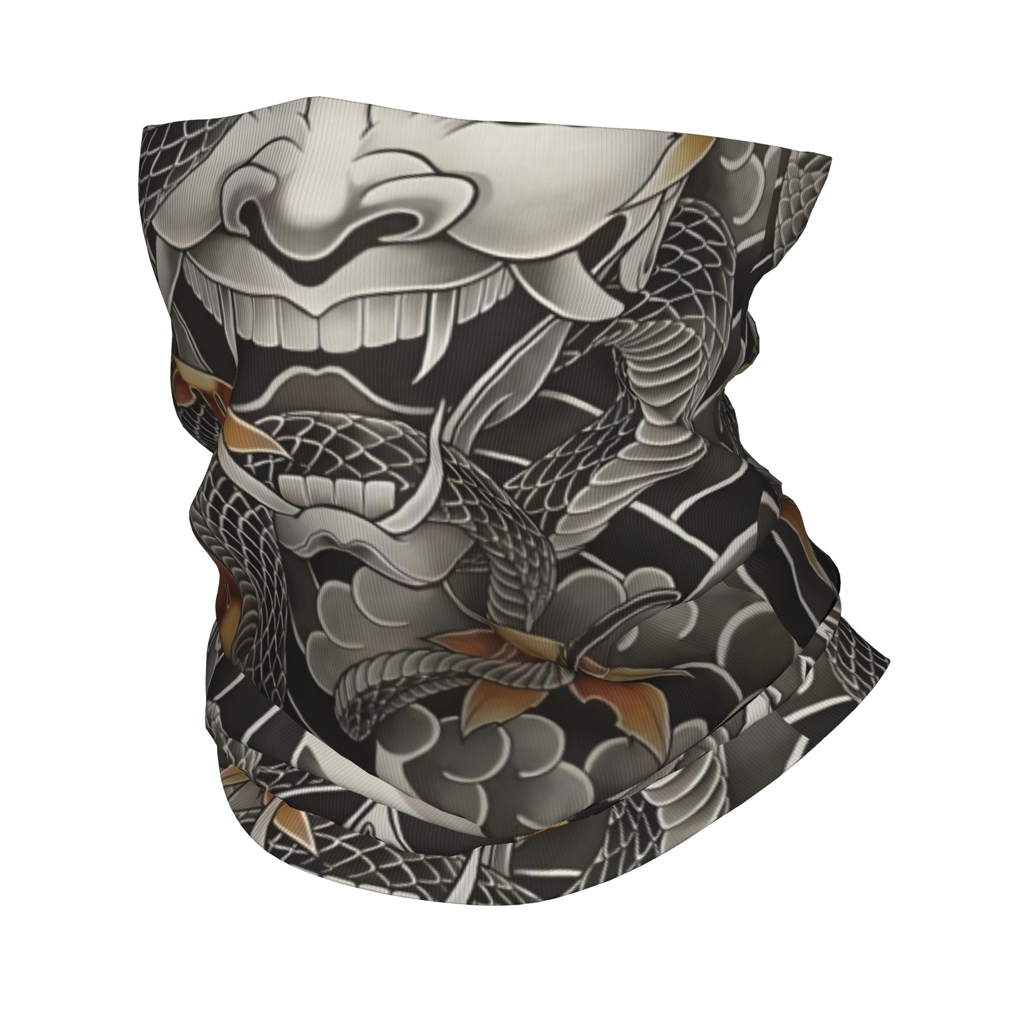 Neck Warmer Tube - Bandana personalizada Samurai Oni Demon, calentador