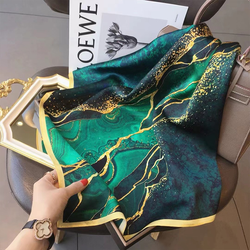 Silk Neck Scarf - Bufanda de 70x70cm para mujer, sensación