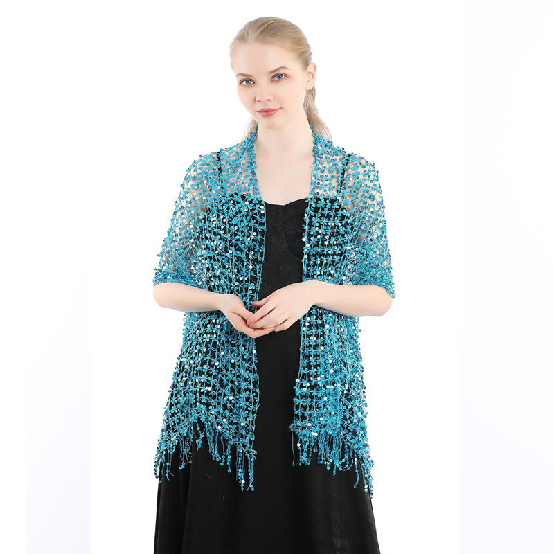 Chal con flecos de lentejuelas - Stole Wedding Shawl reseña y precio