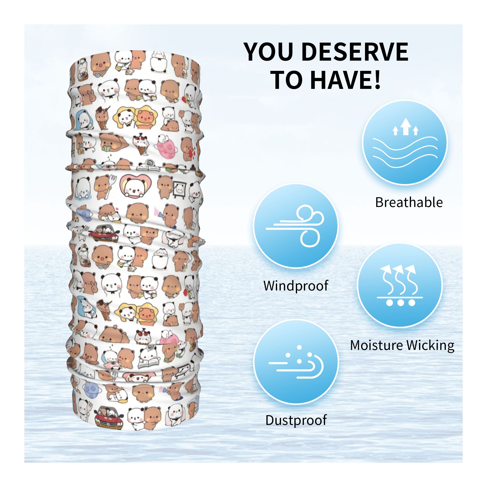 Pañuelo personalizado con dibu - Neck Warmer Tube reseña y precio