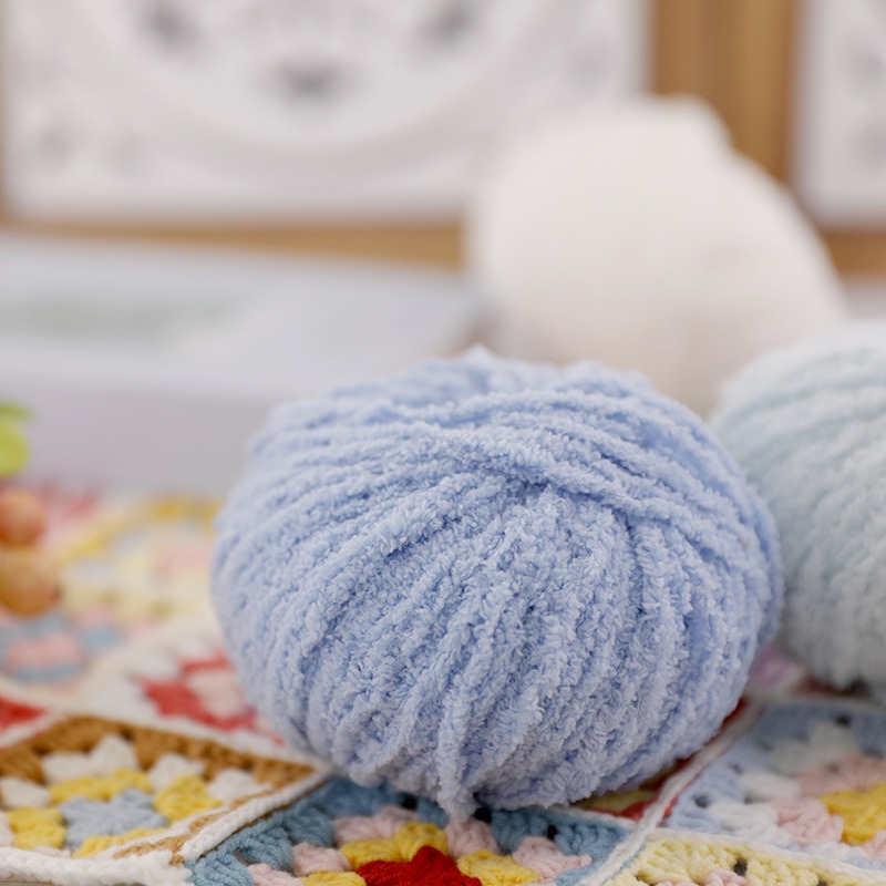 Hilo de Felpa Corta de 50g y 7 - Woven Scarf Blanket reseña y precio